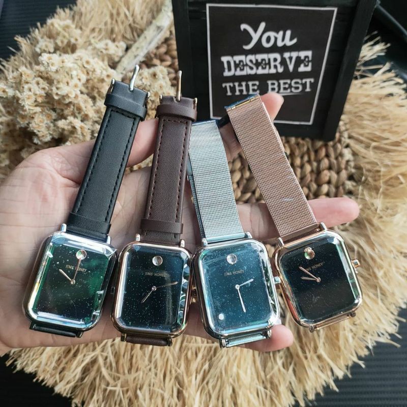 Jam Tangan Pria Wanita Unisex JIMS HONEY 8308 Arloji Cowok Rantai Pasir Strap Kalep Import Free Box