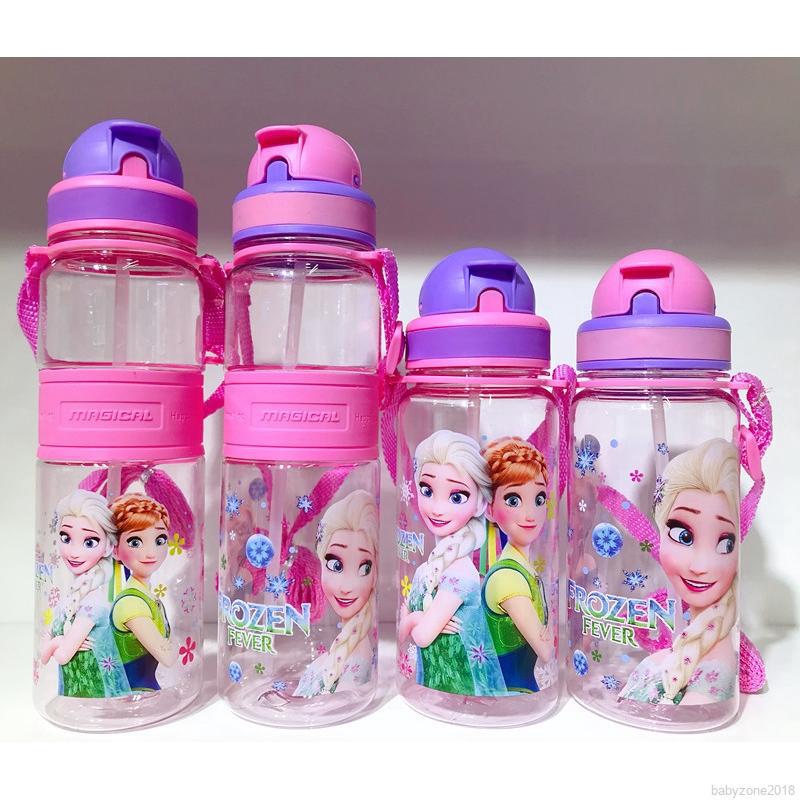  Botol  Minum  Bayi Anak Motif Kartun Hewan dengan  Sedotan 