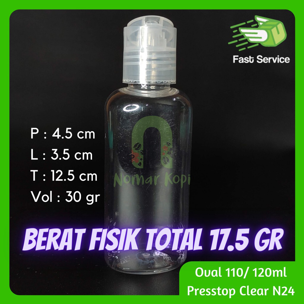 Botol 120ml ( 100ml Extra ) Presstop