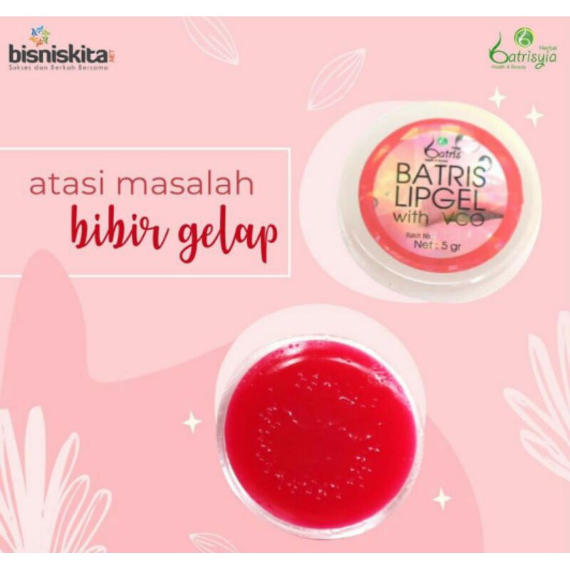 Batrisyia LIPGEL lip balm gloss treatment pemulas bibir pelembab lipcare batrisya herbal