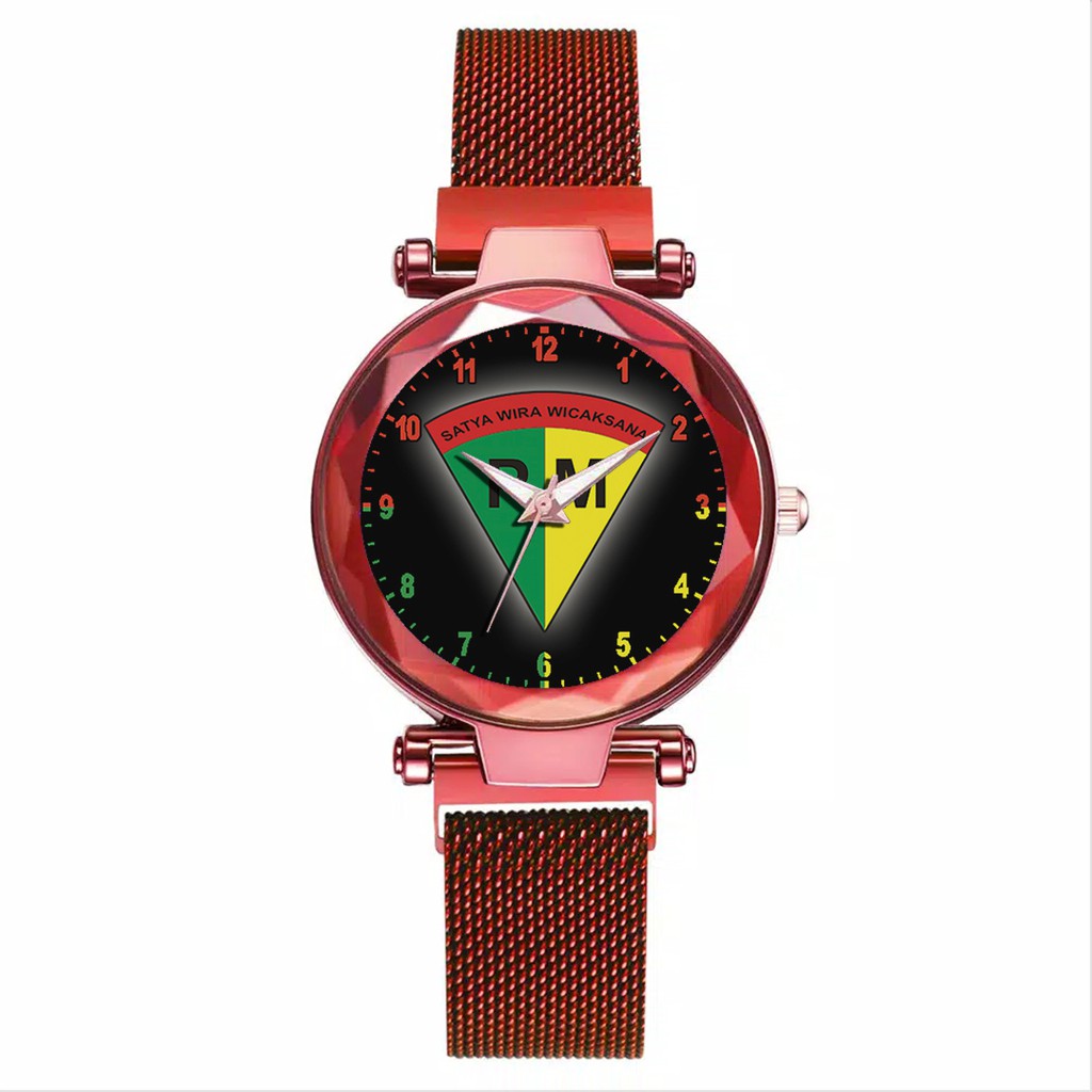 Jam Tangan Wanita Custom - POLISI MILITER Free Box &amp; Batre Cadangan