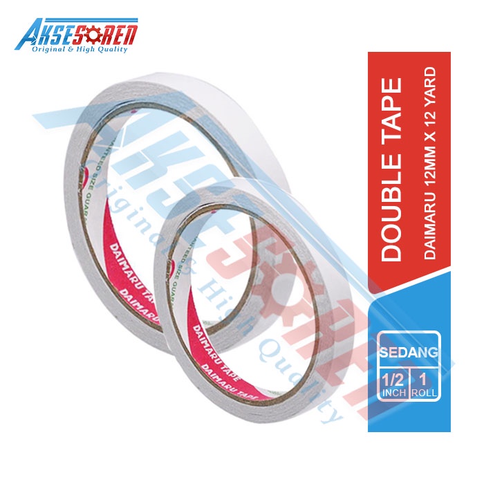 

DOUBLE TAPE SIDE DAIMARU [12 MM/1 PCS] / LAKBAN ISOLASI SELOTIP DOBEL TIP