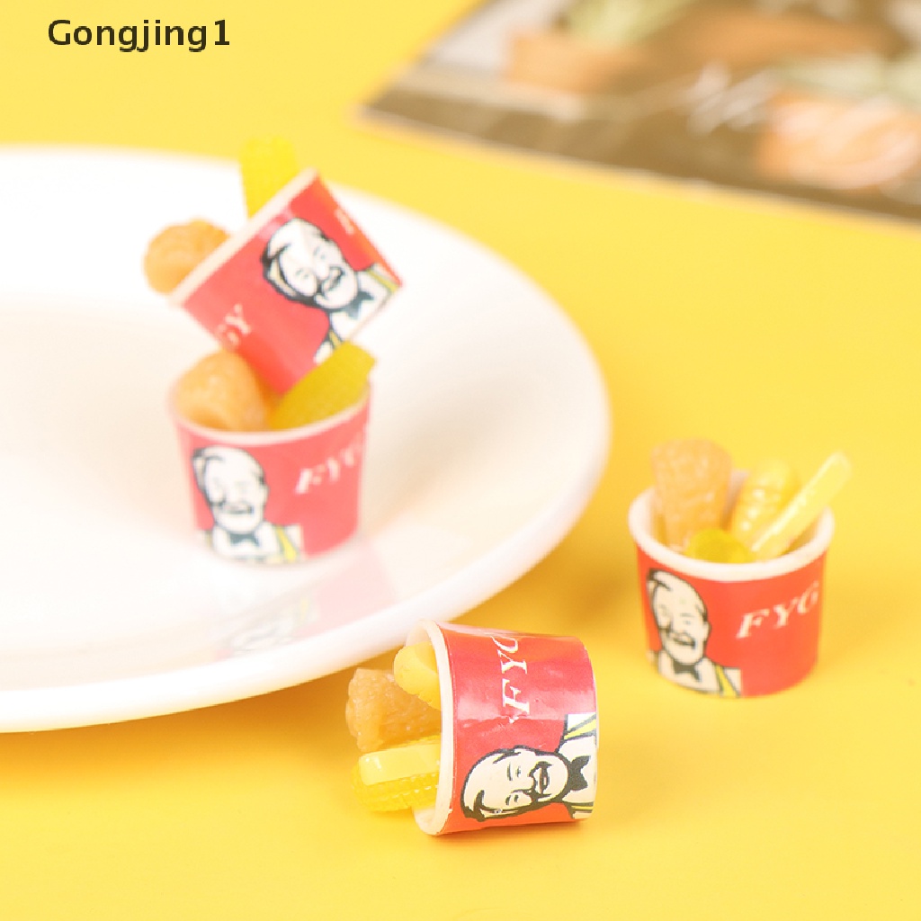 Gongjing1 4Pcs / Set Mainan Miniatur Snack Jagung Skala 1: 12 Untuk Aksesoris Rumah Boneka