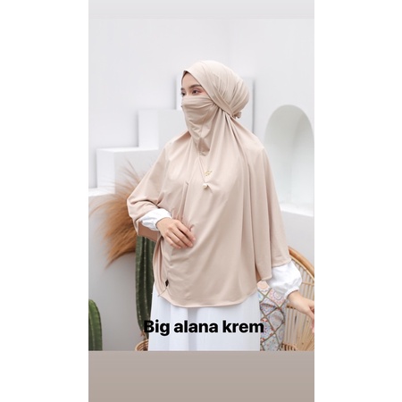 Koyu Hijab Big Bergo Jersey instan Alana Mask Best Seller