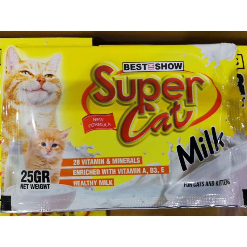 susu kucing supercat 25gr susu kucing super cat best in show susu kitten susu anak kucing SUSU PET CHOICE SUSU HERBAL