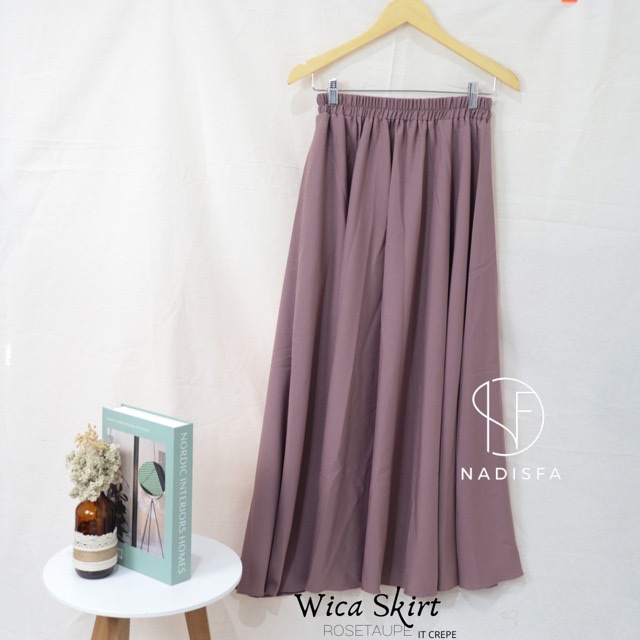 WICA SKIRT ROK PANJANG PAYUNG WOLLYCREPE BISA BIG SIZE