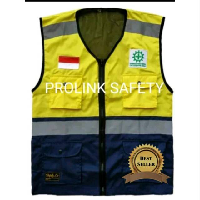 ROMPI SAFETY BAHAN KAIN DRILL KUNING KOMBINASI DONGKER