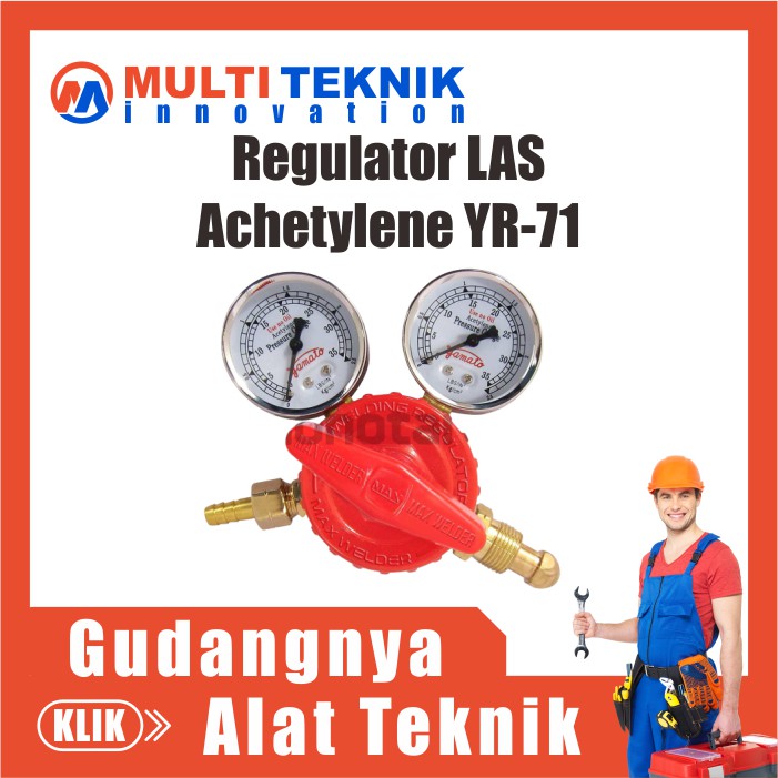 Regulator LAS Achetylene YR-71 Alat Las Perlengkapan Las MT254