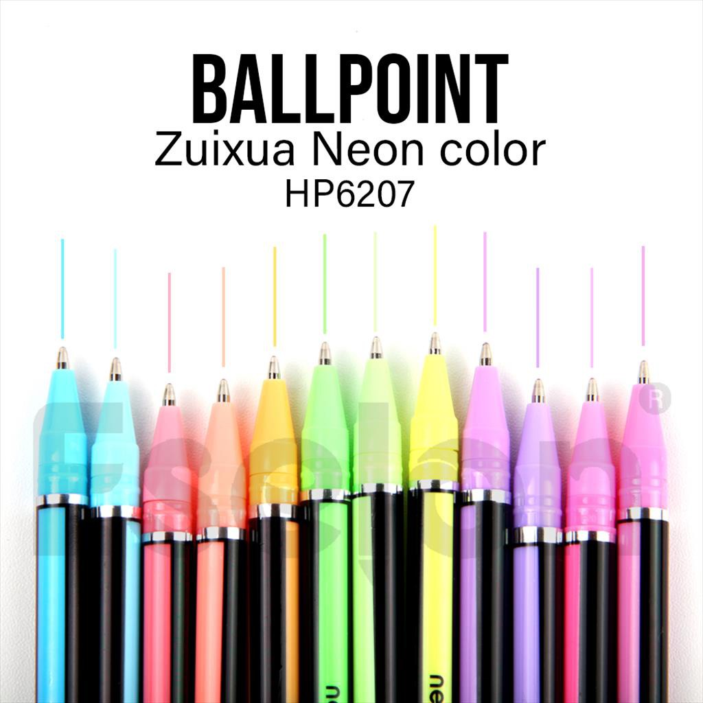 

Ballpoint 12warna Pulpen gel NEON Color Zuixua 6207 / 1pack pulpen warna NEON