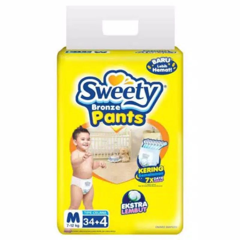 Pampers Sweety Bronze Pants M34+6 tipe Celana