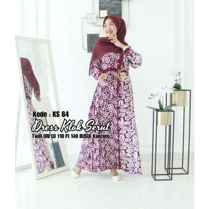 Gamis Twill Ori - Batik Elzhaf Motif Baru