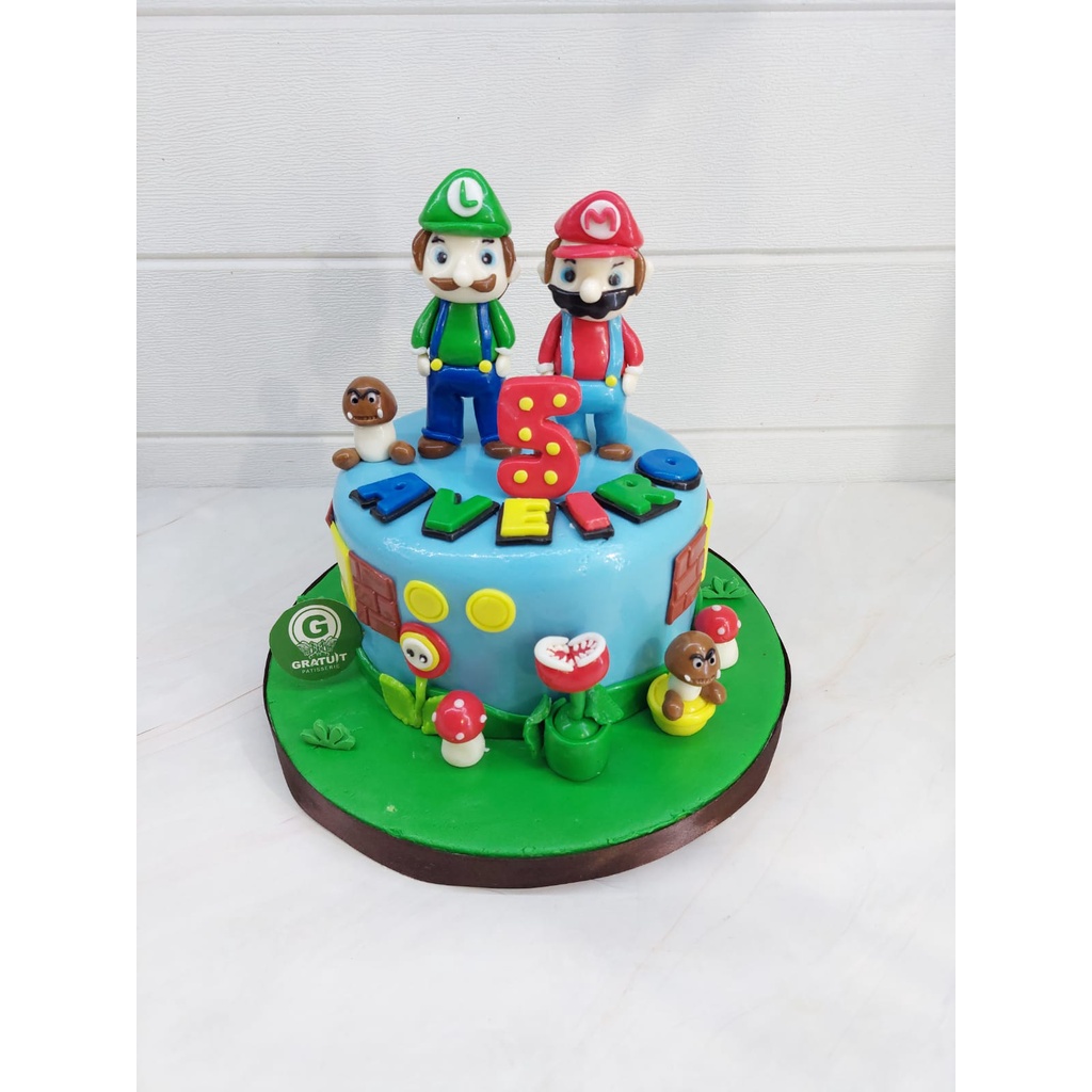 

MARIO BROSS / KUE ULANG TAHUN UK.15CM