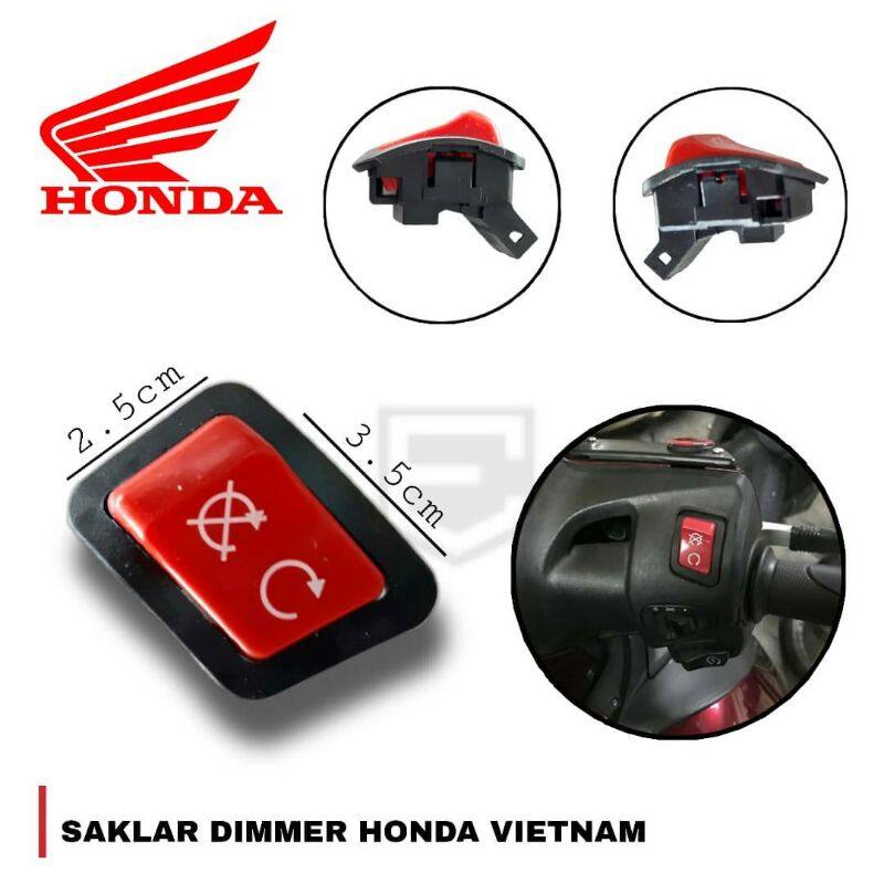 Saklar Starter + idling stop + beam Saklar tombol idling stop stater vario,Scoopy Honda Vietnam saklar ISS warna engine