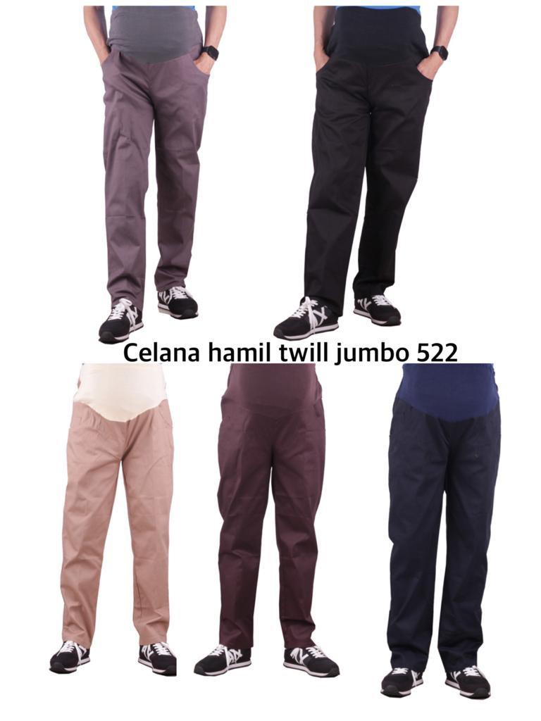 Celana hamil twill jumbo 522 celana big size