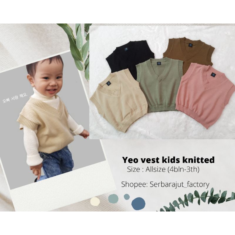 YEO VEST KIDS / Vest Rajut Anak / Rompi Anak