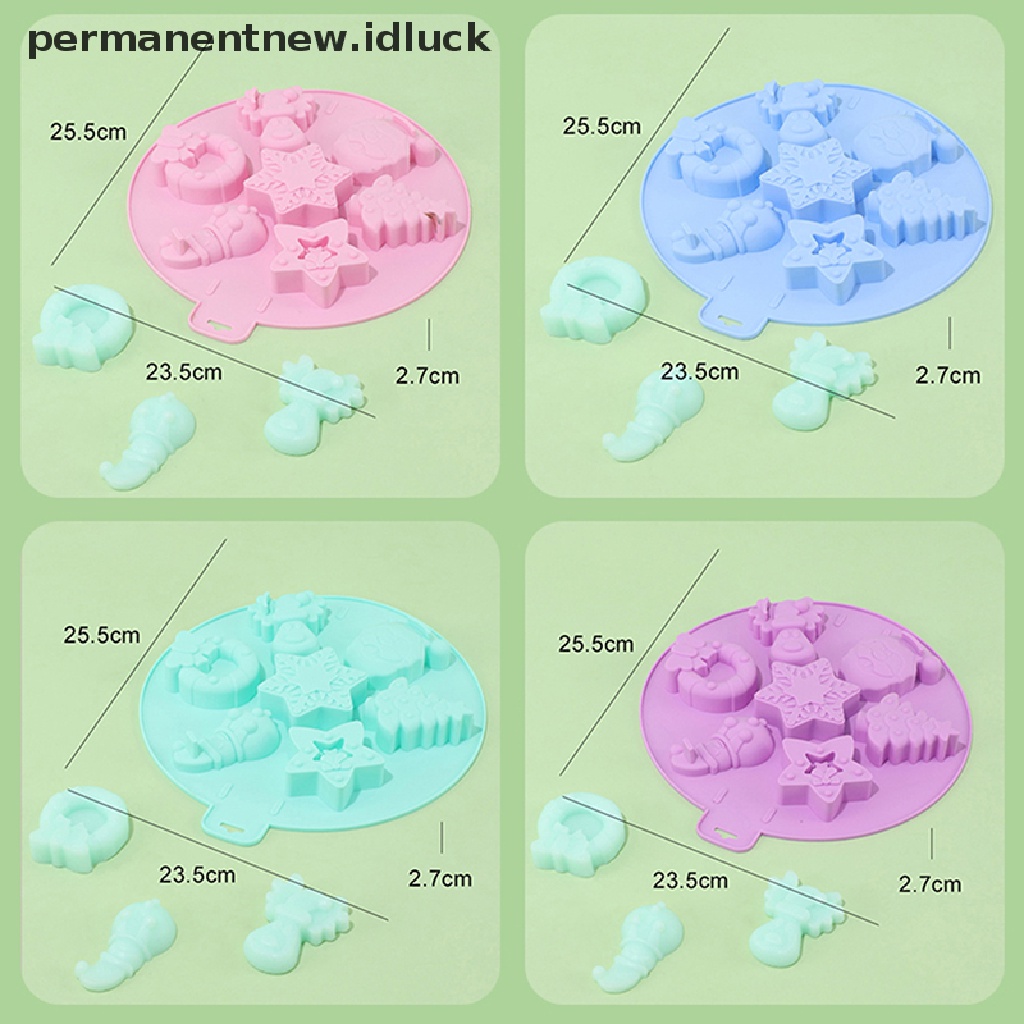 1 Pc Alat Dekorasi Kue Bentuk Manusia Salju Snowflakes Bahan Silikon Untuk Pesta Natal