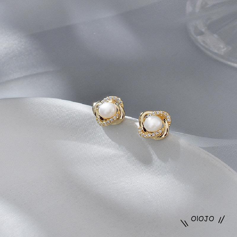 【COD】Anting Mutiara Berlian Kecil Untuk Perhiasan Wanita