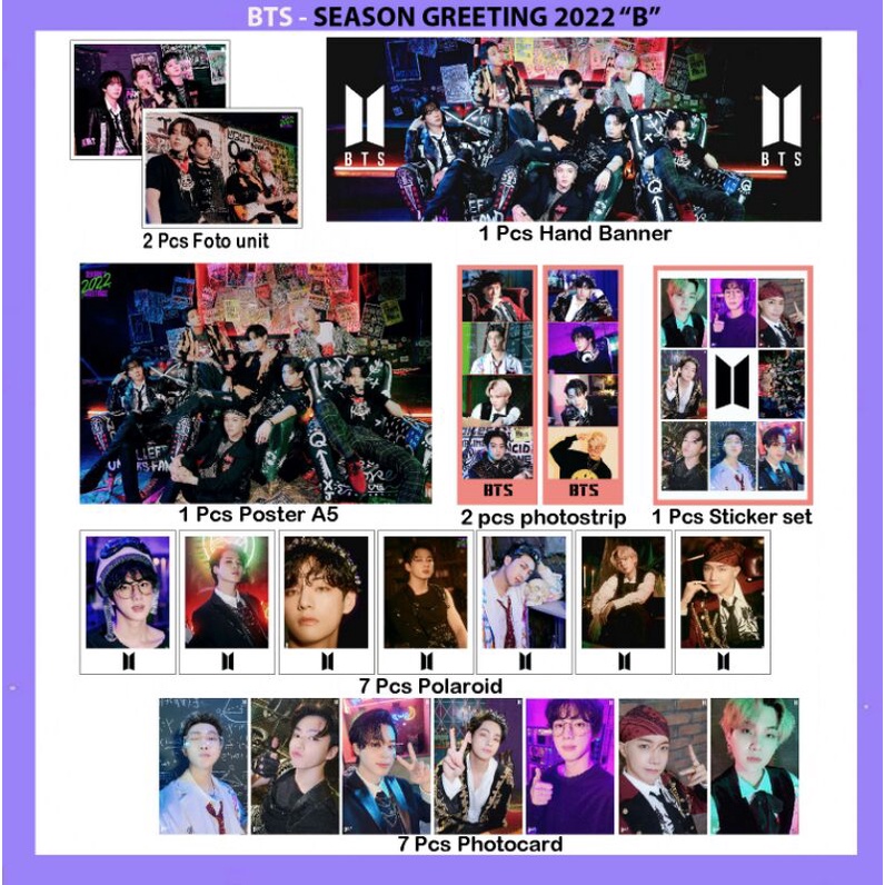 Paket hemat fankit BTS Season greeting 2022,BTS permission to dance
