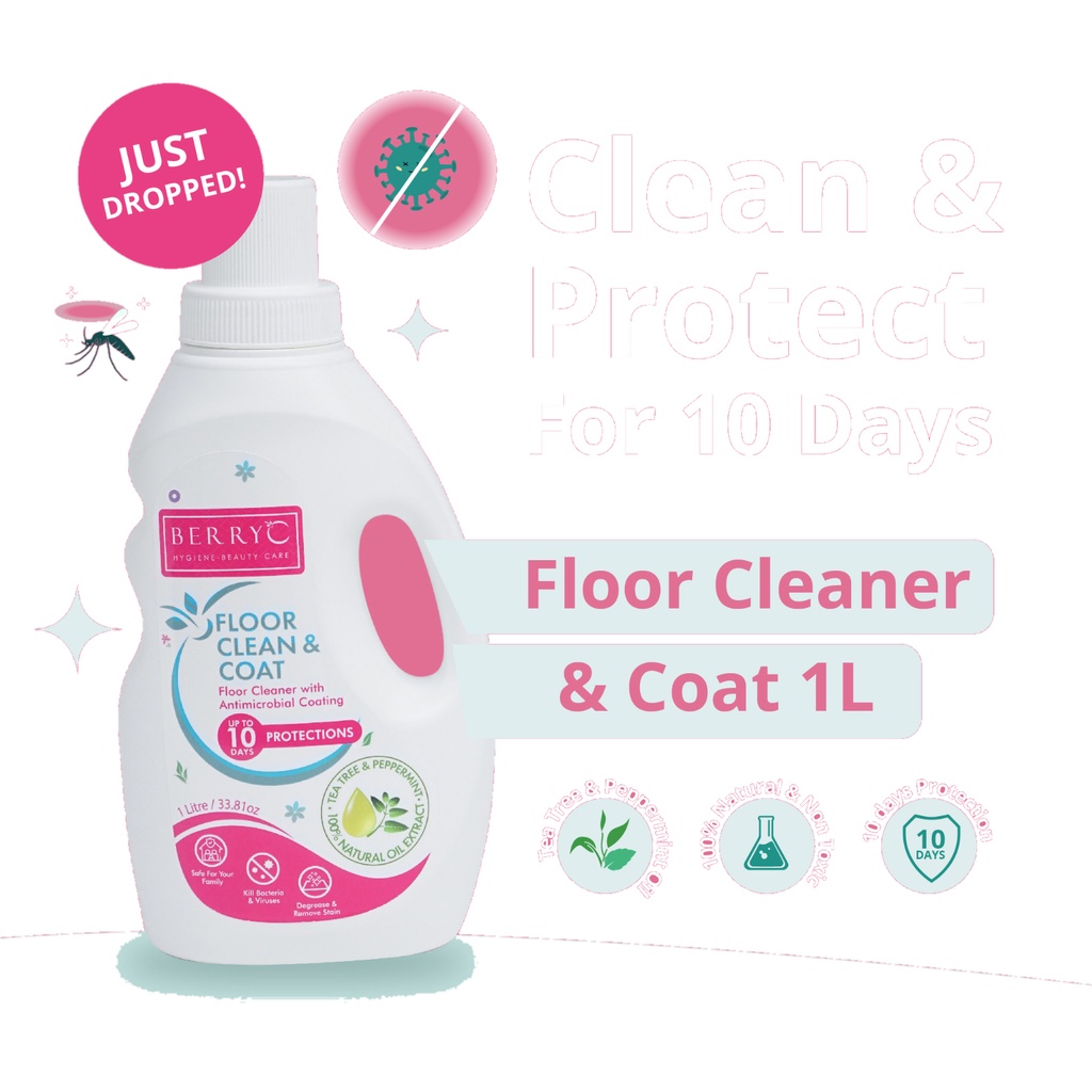 BerryC Floor Cleaner &amp; Coat/ pembersih lantai manual/robot