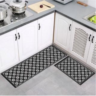 Karpet dapur  2  pcs set Lantai  Tikar Pola Geometris 