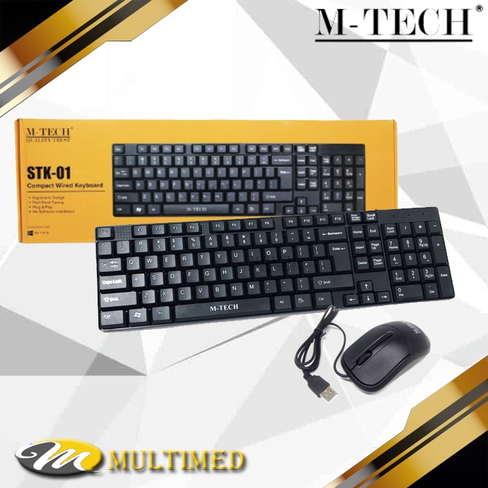 PROMO Keyboard Mouse Kabel USB M-Tech Original