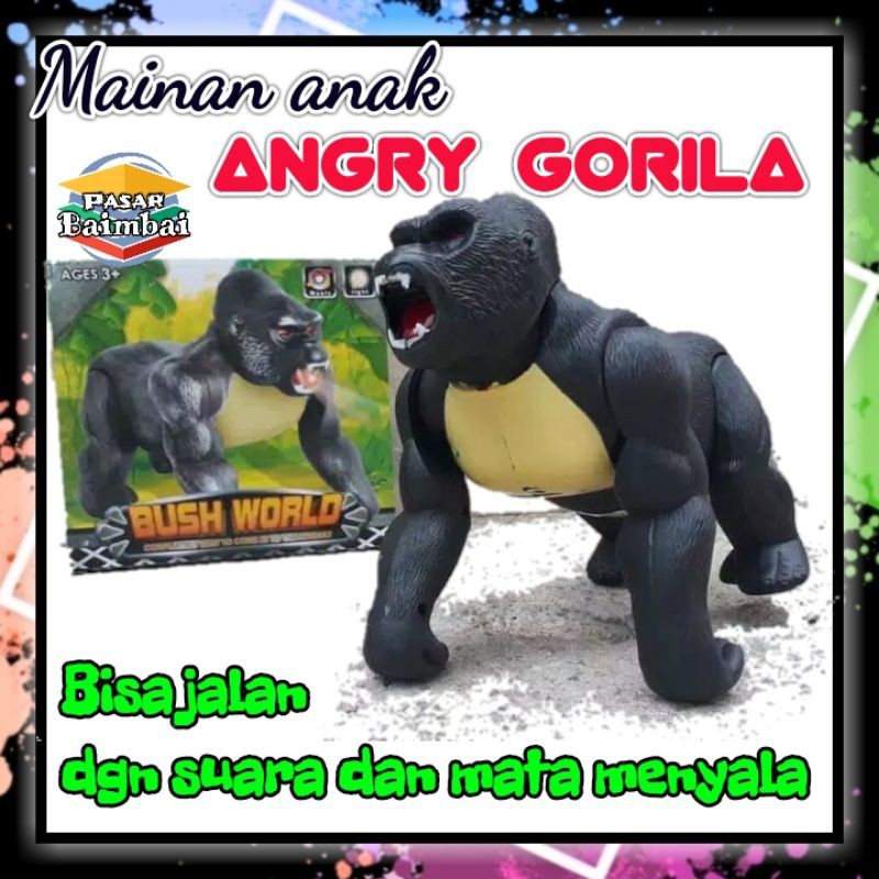 MAINAN ANAK GORILA BUSH WORLD BONEKA GORILA ROBOT KINGKONG BISA JALAN MAINAN EDUKASI BANJARMASIN