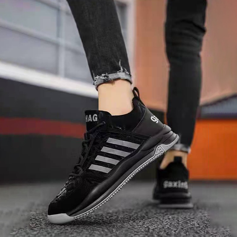 Highland Sepatu Pria Sneakers Running Shoes Sepatu Olahraga Pria Casual Sepatu Tali Cowok Santai KSR103