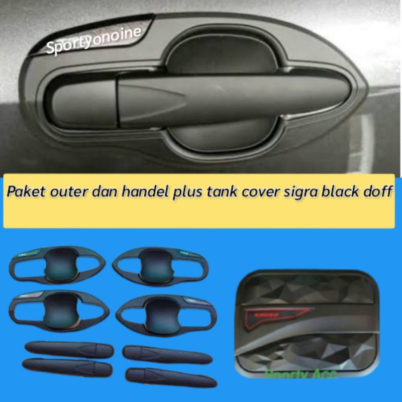 outer dan handel plus tank cover sigra black Doff