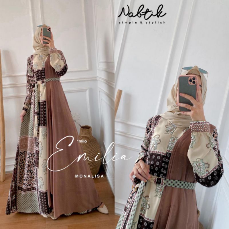 GAMIS MUSLIMAH ORIGINAL EMILIA BY NABTIK