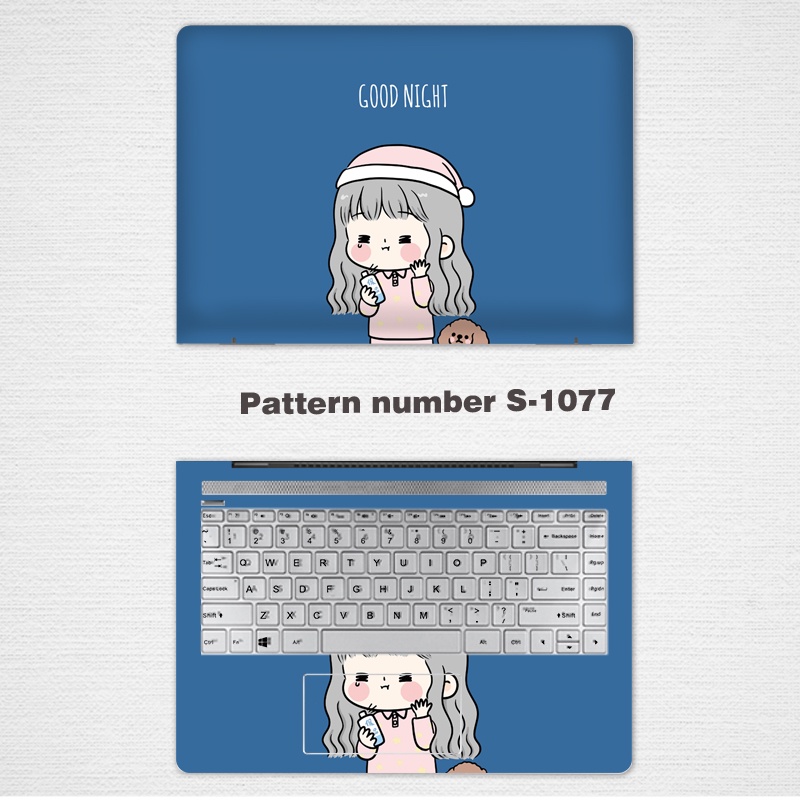 Stiker Skin Vinyl 2 Sisi Motif Kartun Lucu Untuk Laptop 11 / 12 / 13 / 14 / 15 / 17 Inch lenovo miix520 Miix 5 G710 700 Yea