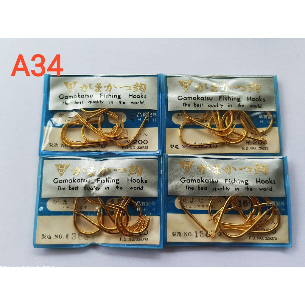 A34# Kail Pancing Gamakatsu Gold Big Tebal