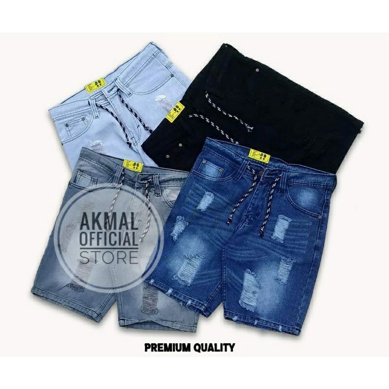 CELANA JEANS PENDEK SOBEK PRIA ORIGINAL