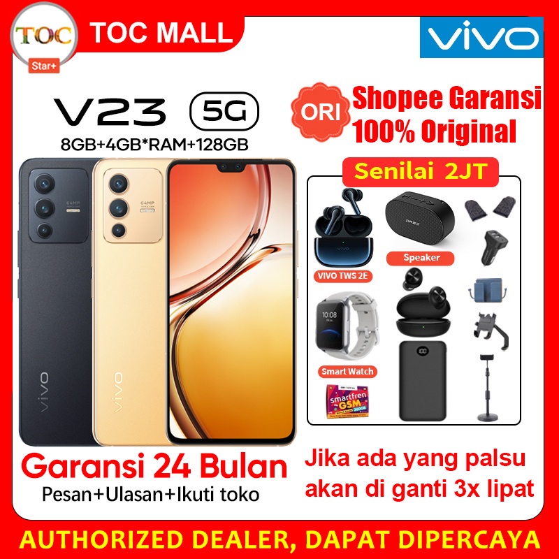 Vivo v23e vivo V23 5G RAM 8GB +4GB Extended ROM 128GB Garansi Resmi Original handphone Vivo murah HP vivo v23 e baru 2021 vivo v23 e terbaru bisa cod bisa cicilan 0% bunga pinjaman Gratis ongkir 100%-1