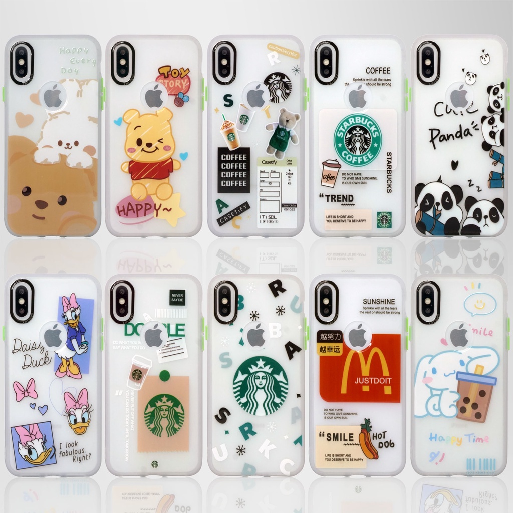 Casing Silikon iPhone 7G+/ 8G+ | XR | XS Max | X/ XS | 11 Pro 5.8 2019 Soft Case Motif Pelindung Lensa