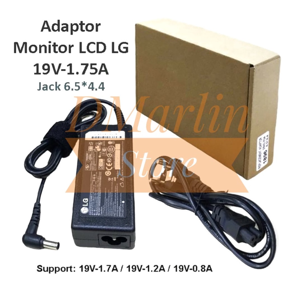 19V 1.75A - AC Adapter Compatible for LG LCAP16A-A, E1948S, E2242C, IPS277 - Adaptor for LG Monitor