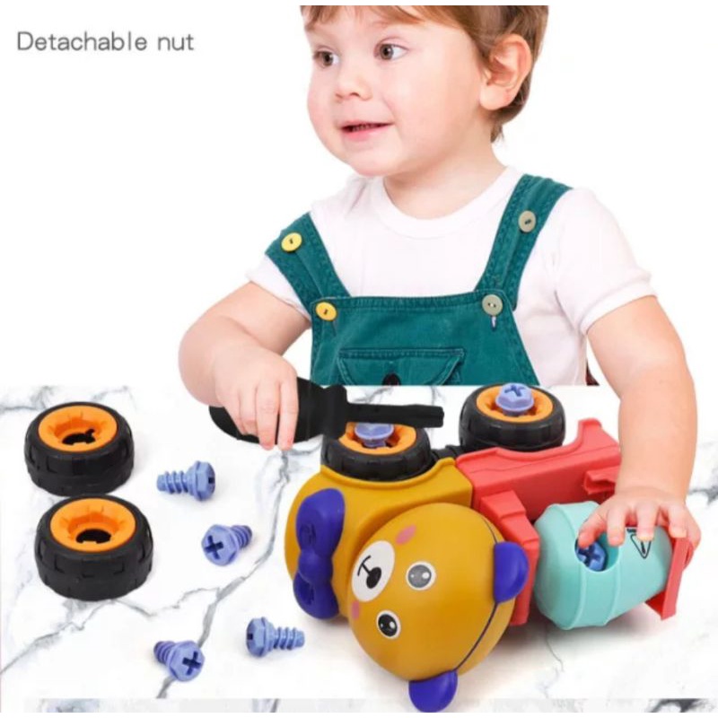 (BIG) Mainan Anak DIY Assemble Bongkar Pasang Merakit Mobil
