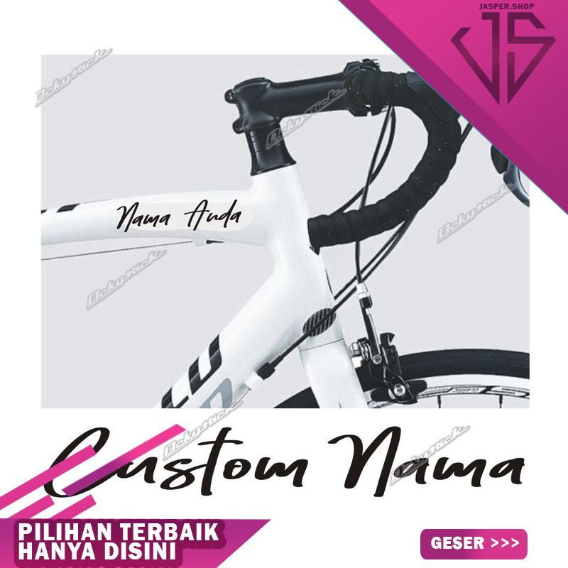 

stiker sepeda CUSTOM NAMA kode AB cutting sticker