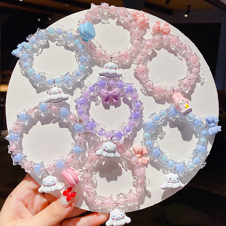 Gelang Rantai Charms Kartun Sanrio Cinnamoroll Untuk Hadiah Anak Perempuan