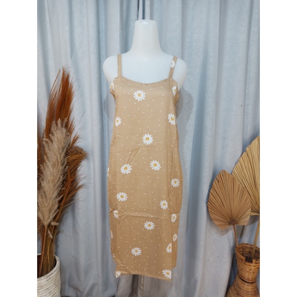 DASTER NARINI TANGGUNG TALI SATU ANEKA MOTIF-Daisy Coklat Nude