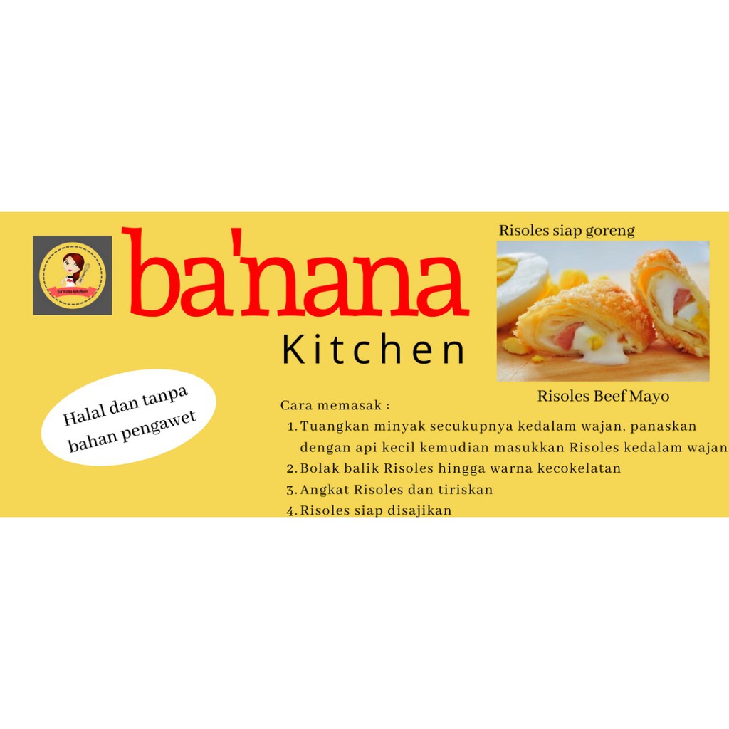 

Ba'nana Kitchen Risoles Beef Mayo Isi 8 pcs Murah