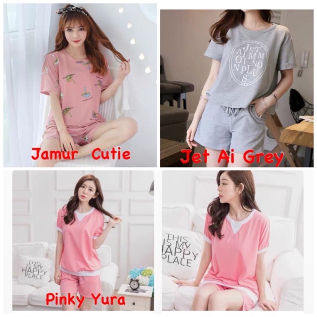 RESTOCK JC Stelan Tidur HP Import Wanita / Stelan Wanita Terbaru / Baju tidur HP murah