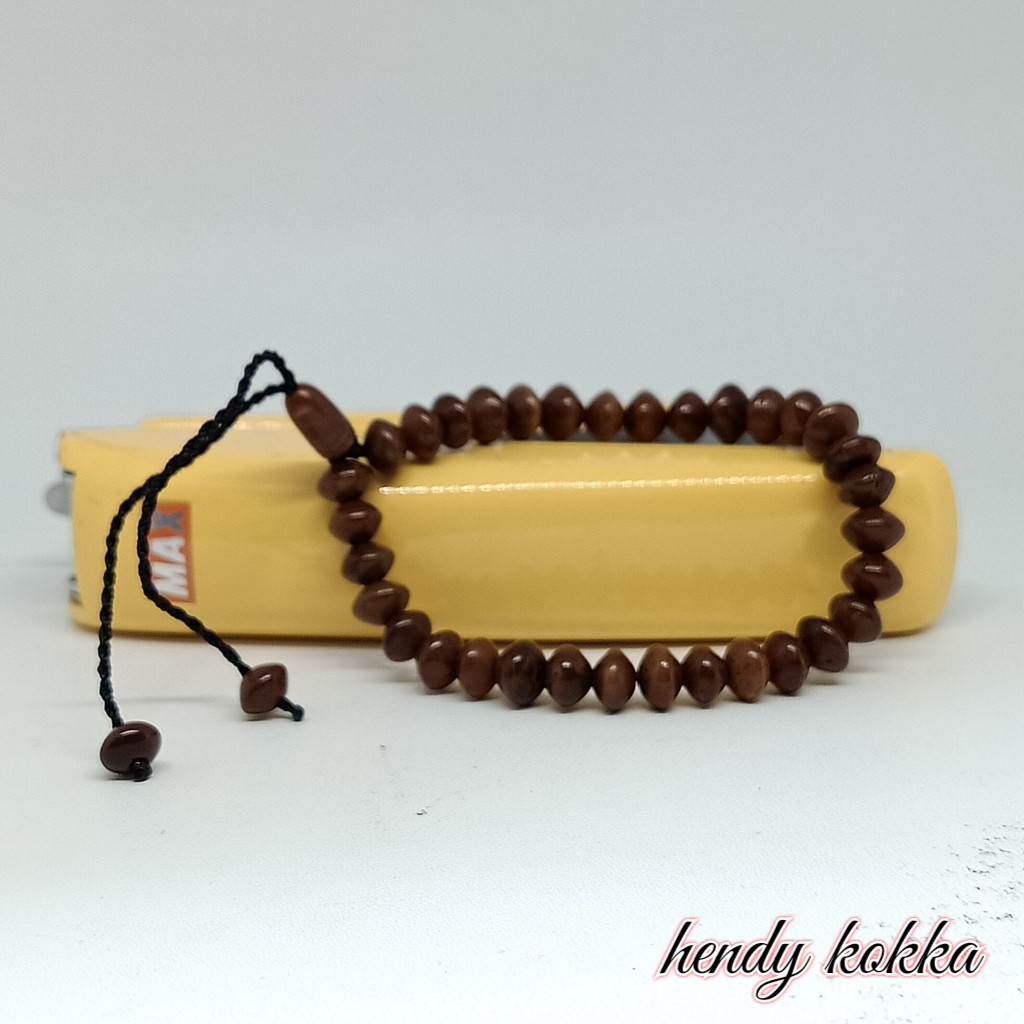 Gelang tasbih 33 kokka kaukkah wajik kpl coklat