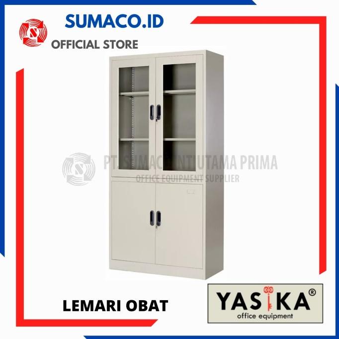 

*$*$*$*$] Lemari Arsip / Lemari Besi || Yasika - Lemari Obat Plat Kombinasi Kaca