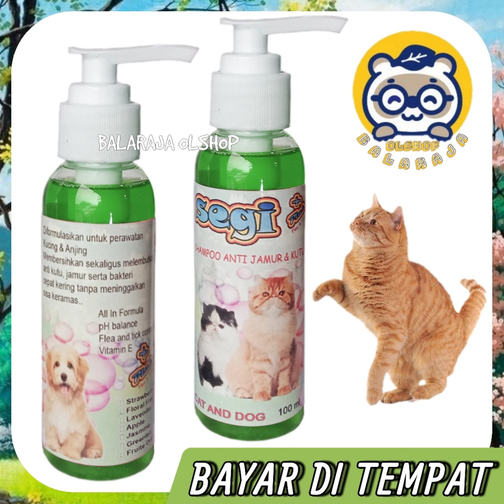 SAMPO KUCING ANJING ANTI KUTU JAMUR SHAMPOO SEGI PLUS 100ML AROMA APEL