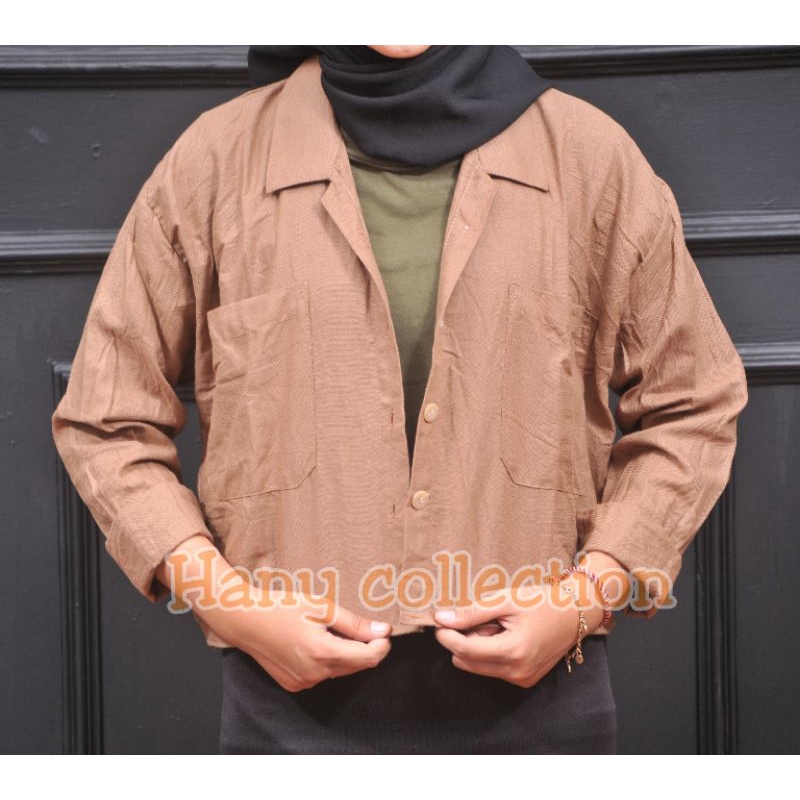 Kemeja Gita Rami Basic Shirt//Kemeja Crop kekinian//kemeja oversize terbaru-8