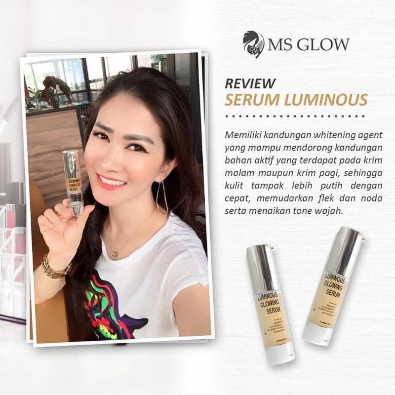 Serum Luminous MS Glow 100% original skincare wanita termurah (bisa cod)