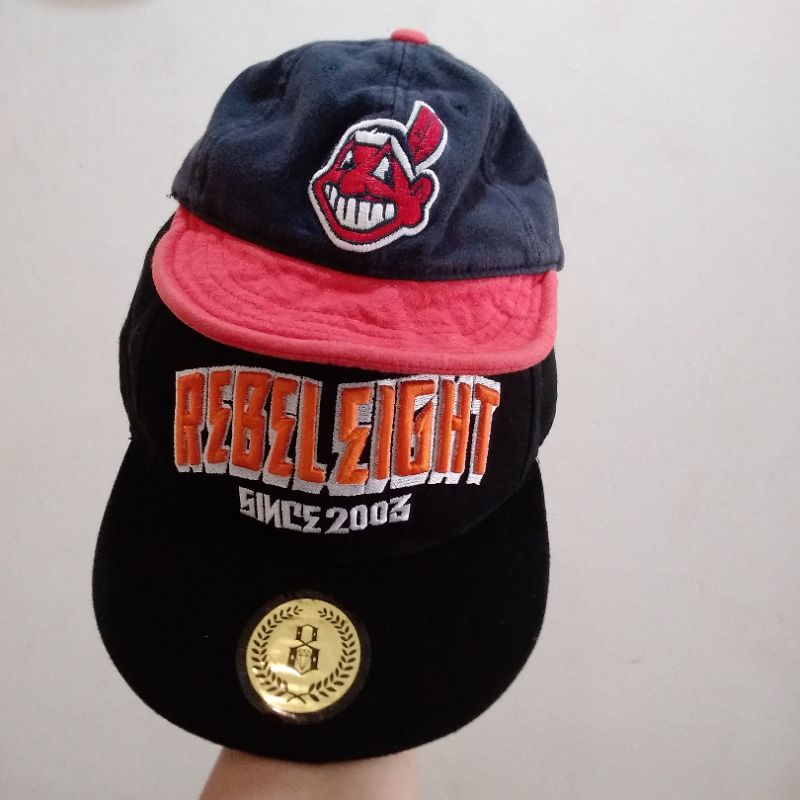 topi rebel eight  dewasa dan MLB indian anak