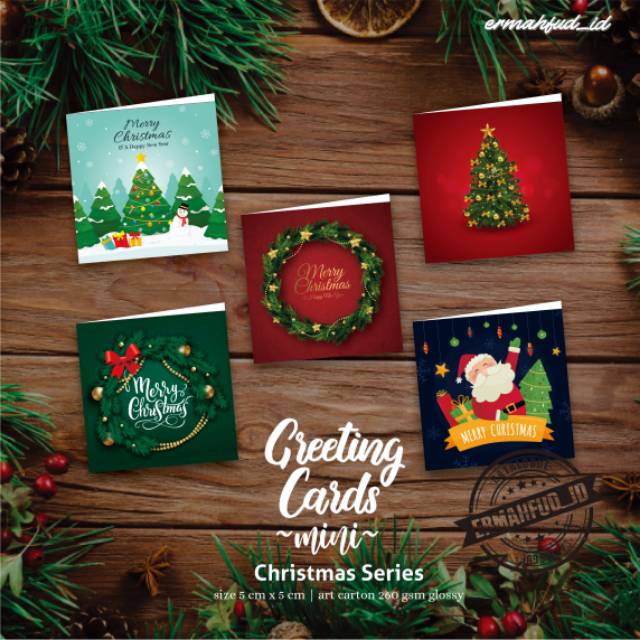 [tersedia amplop] Kartu ucapan natal Mini christmas greeting card