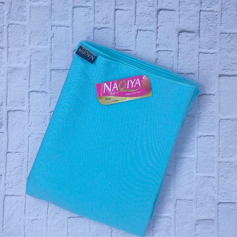 NaQiya Jilbab segi empat wolfis premium - biru