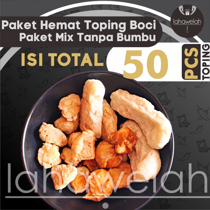

Cuanki PAKET MIX total 50pcs Berisi LIDAH, SIOMAY TAHU atau KERITING STANDAR by Lahawelah